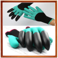 Gants creusés de jardin enduits de latex de produit chaud avec quatre griffes